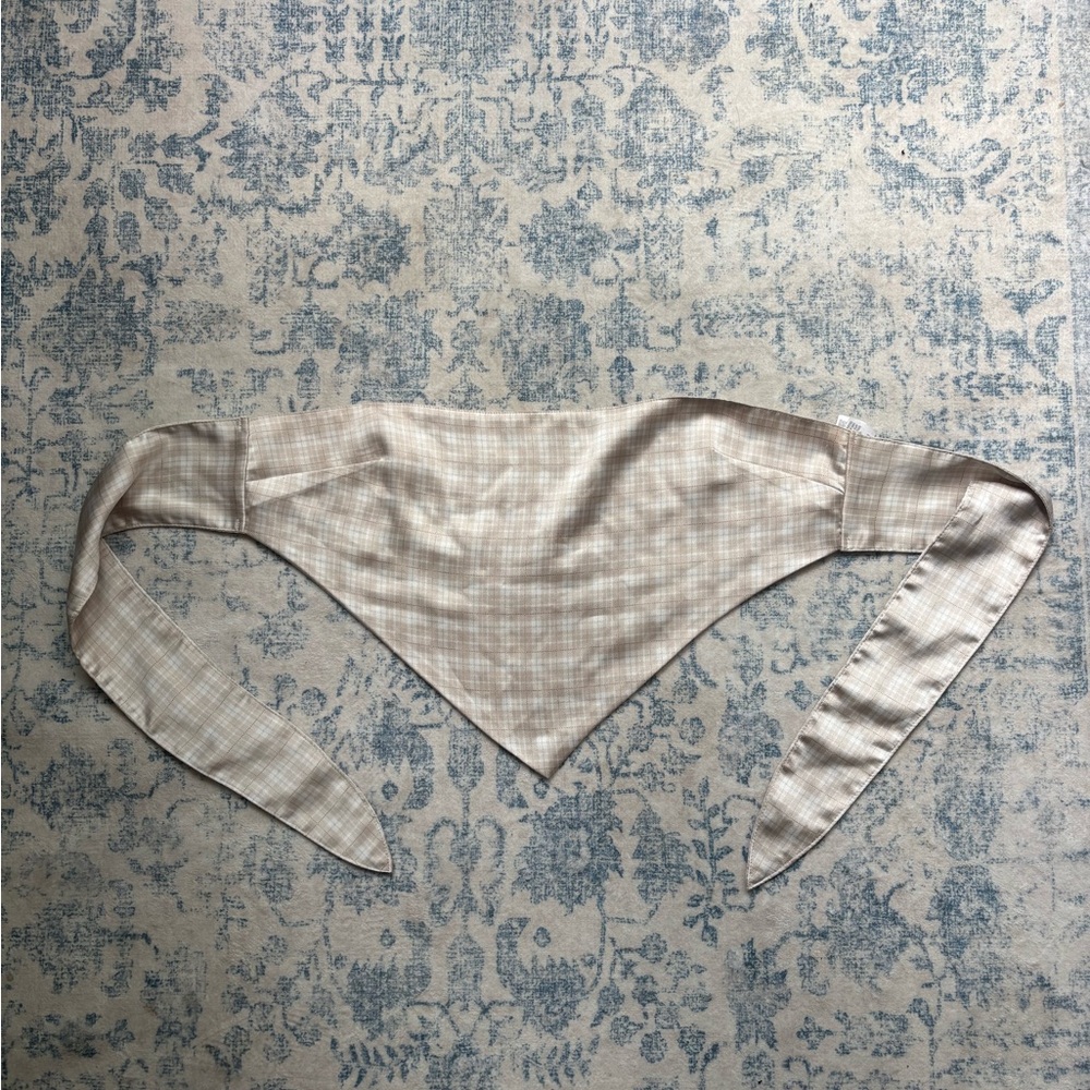 Forever21 gold Plaid Bandana tie top